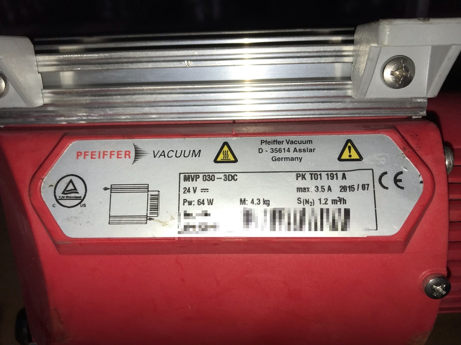 Pfeiffer Vacuum MVP 030-3DC Diaphragm Vacuum Pump image