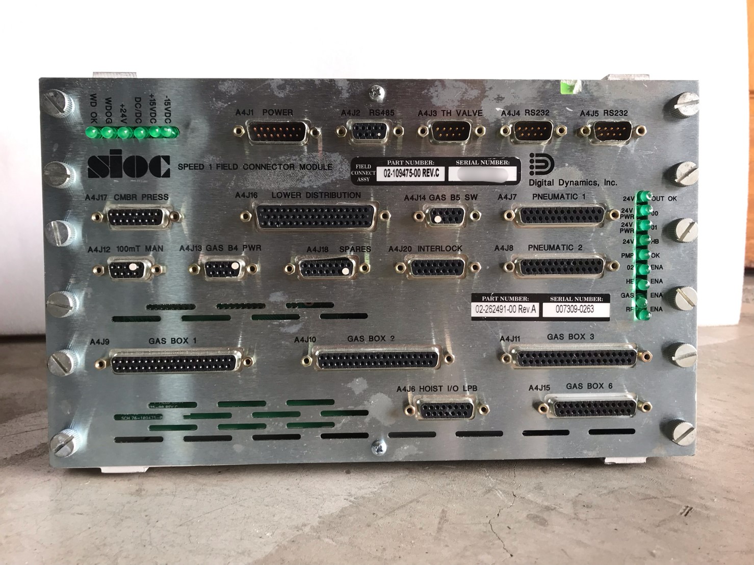 Novellus SPEED 1 FIELD CONNECTOR Module 02-109475-00 Rev.C image