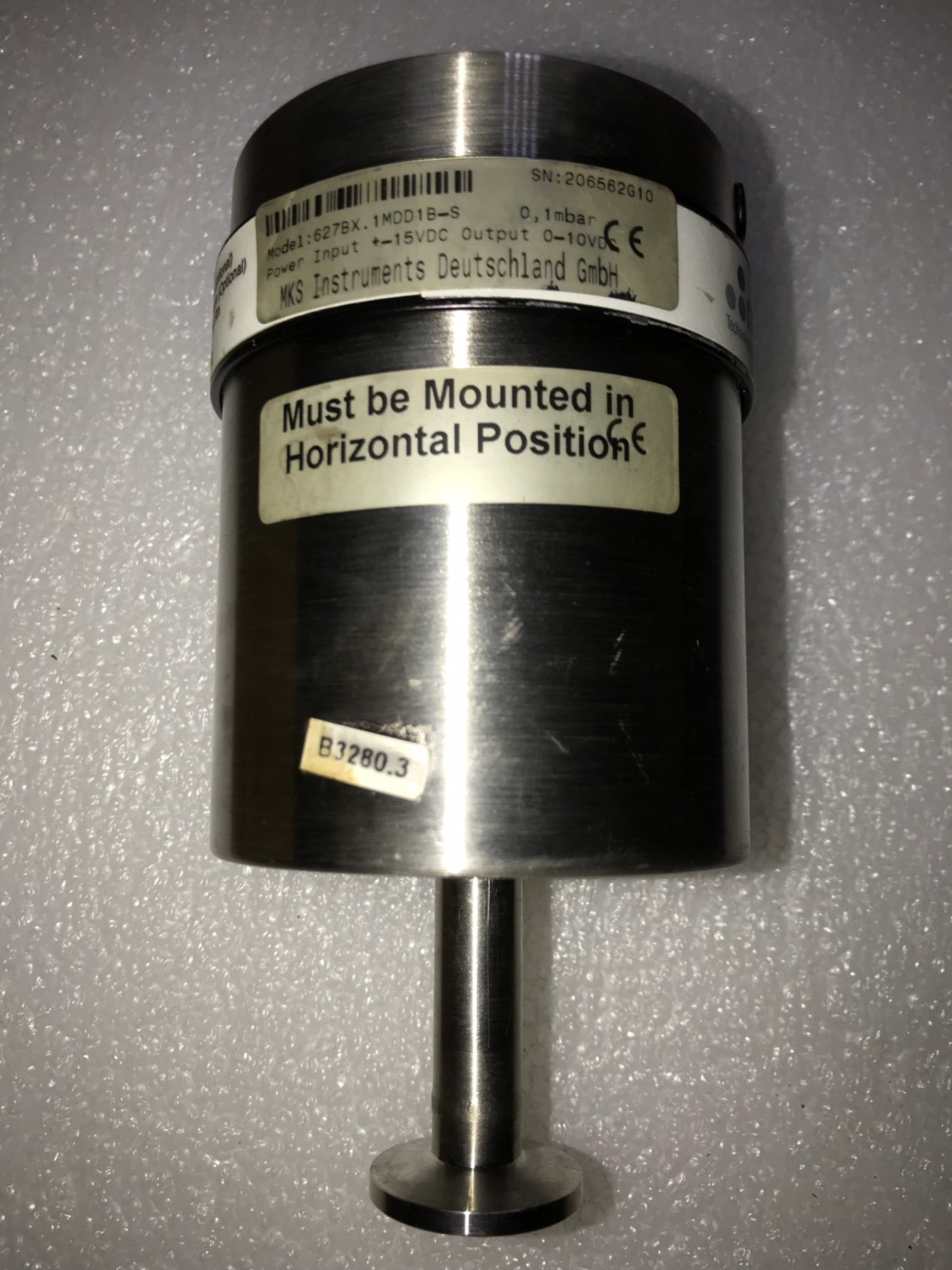 MKS Baratron Capacitance Manometer 627BX.1MDD1B-S 0.1mbar image