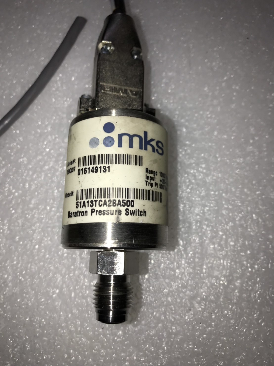 MKS Baratron Pressure Switch 51A13TCA2BA500 1000Torr image