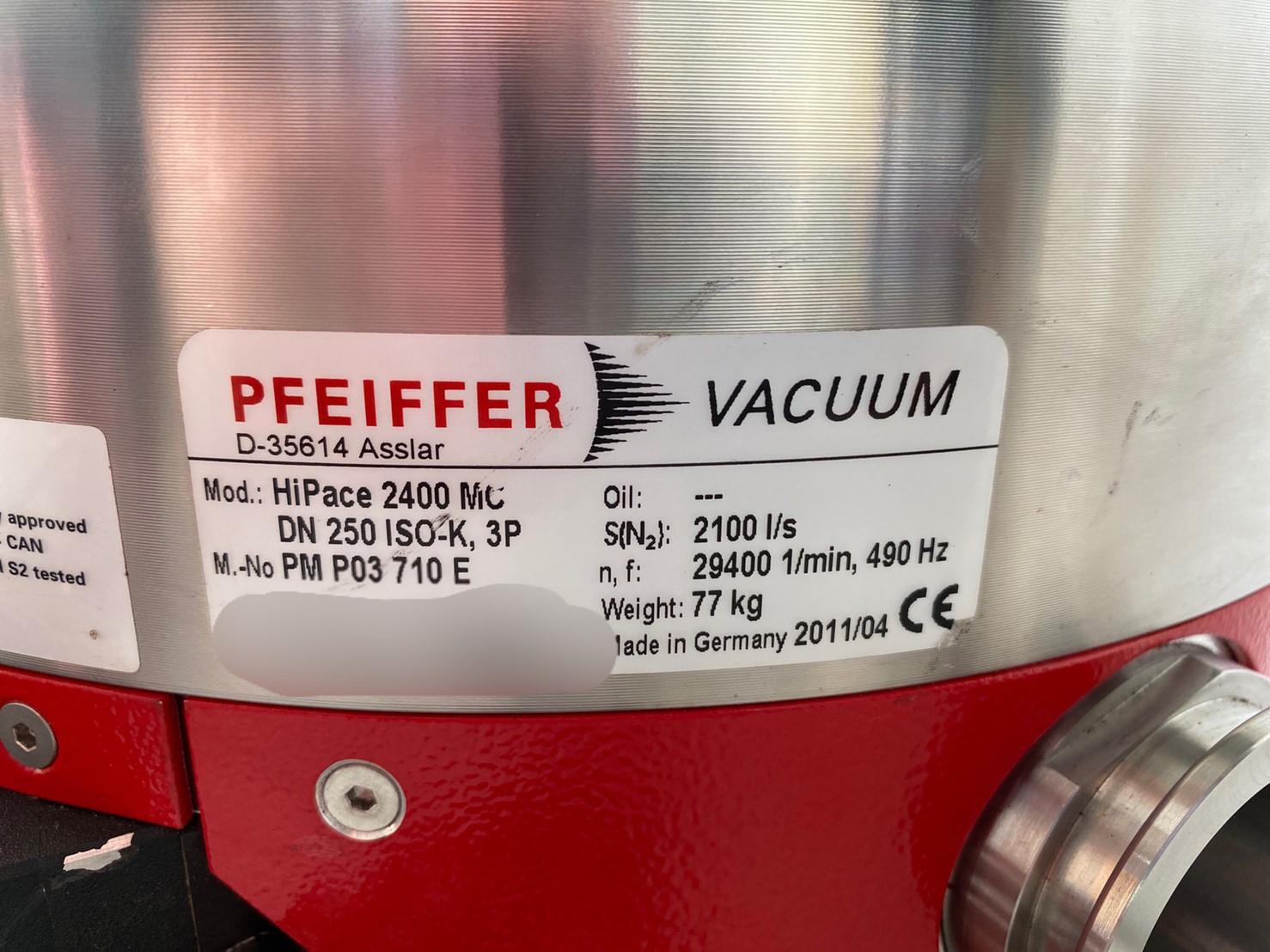 PFEIFFER VACUUM HiPace 2400 MC DN 250 ISO-K Turbo Pump image
