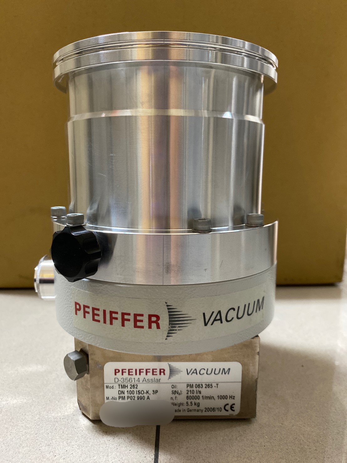PFEIFFER VACUUM TMH 262 DN 100 ISO-K，3P TURBO PUMP image