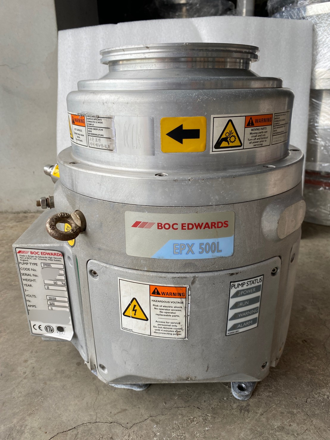 EDWARDS EPX500L Dry Vacuum Pump image