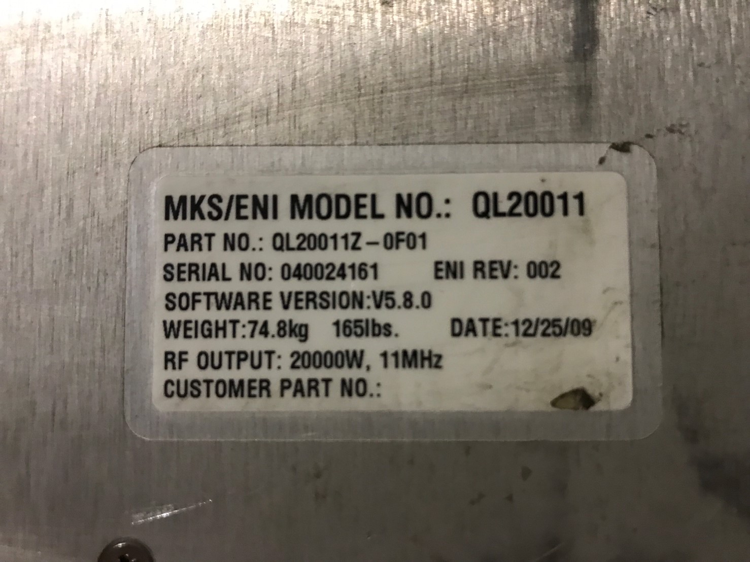 QL20011 RF Generator 20000W，11MHz圖片