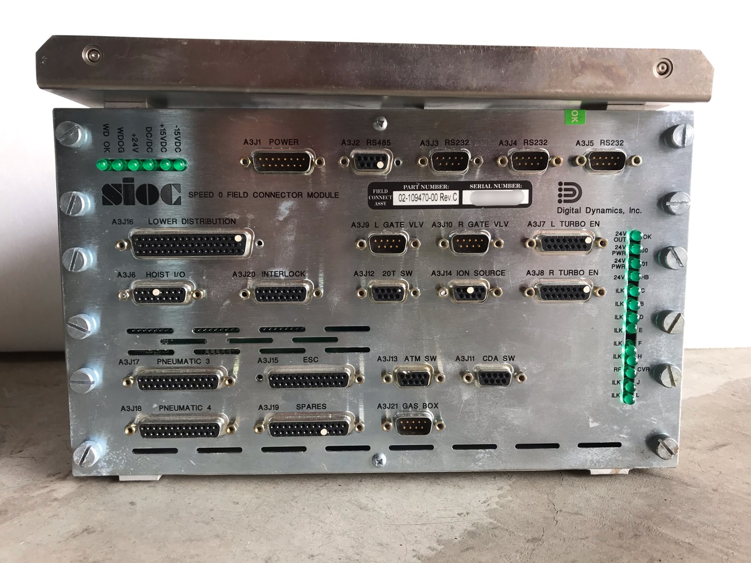 Novellus SPEED 0 FIELD CONNECTOR Module 02-109470-00 Rev.C圖片