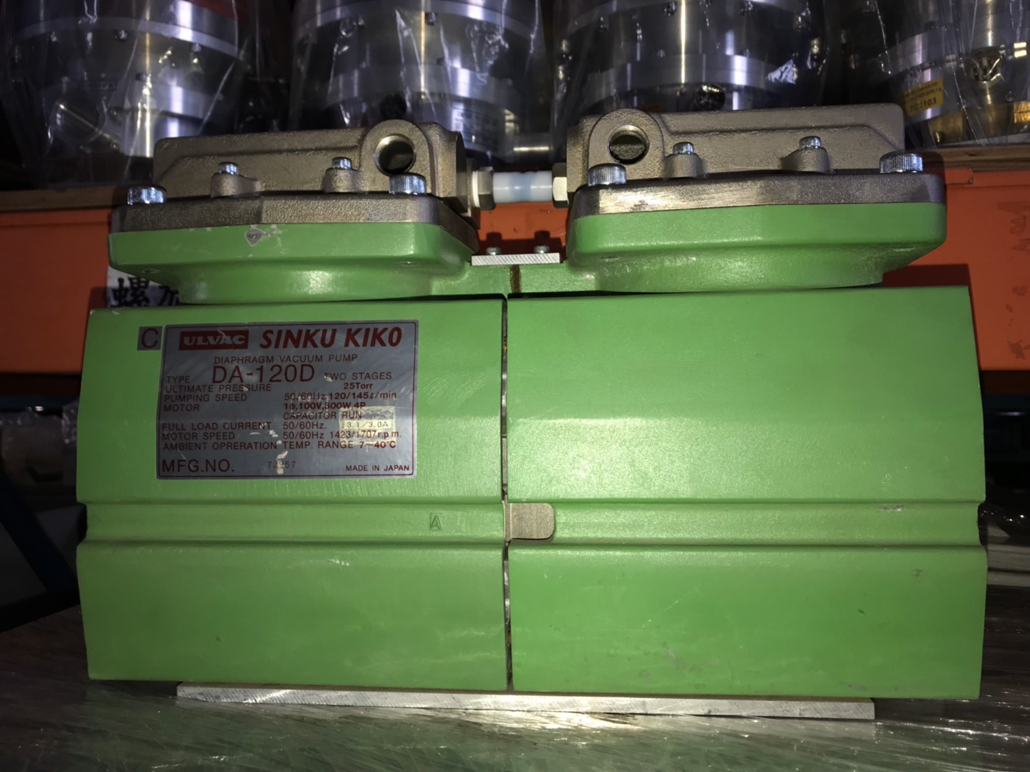 ULVAC SINKU KIKO Diaphragm Dry Vacuum Pump DA-120D圖片
