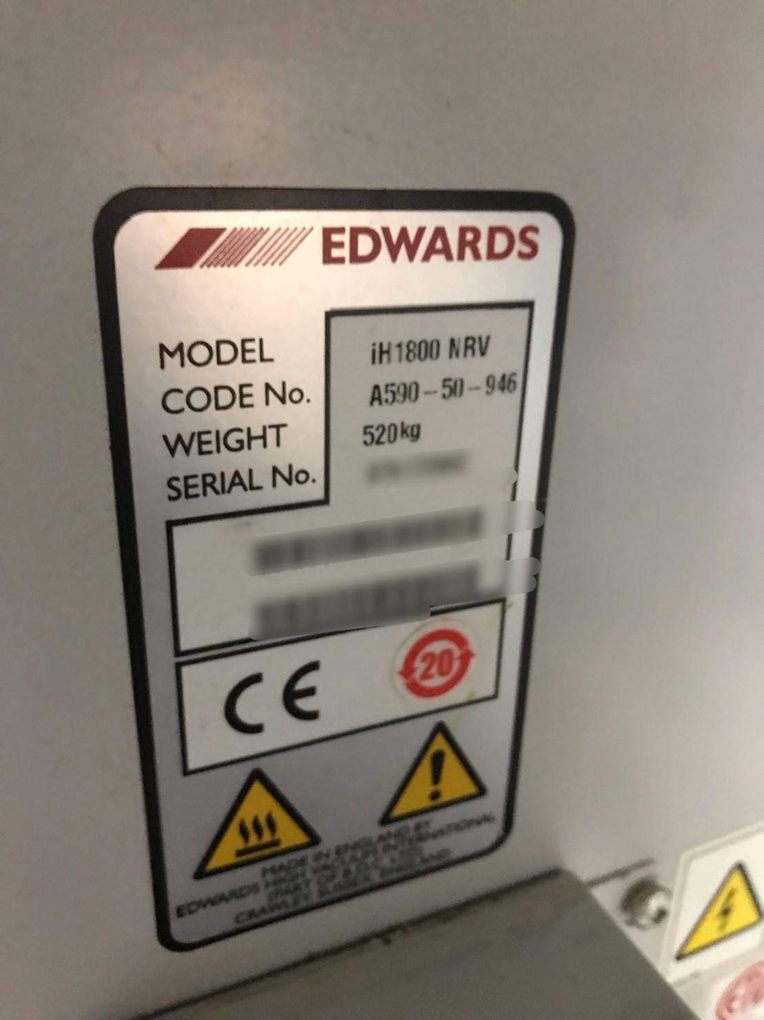 EDWARDS iH1800 Dry Pump圖片