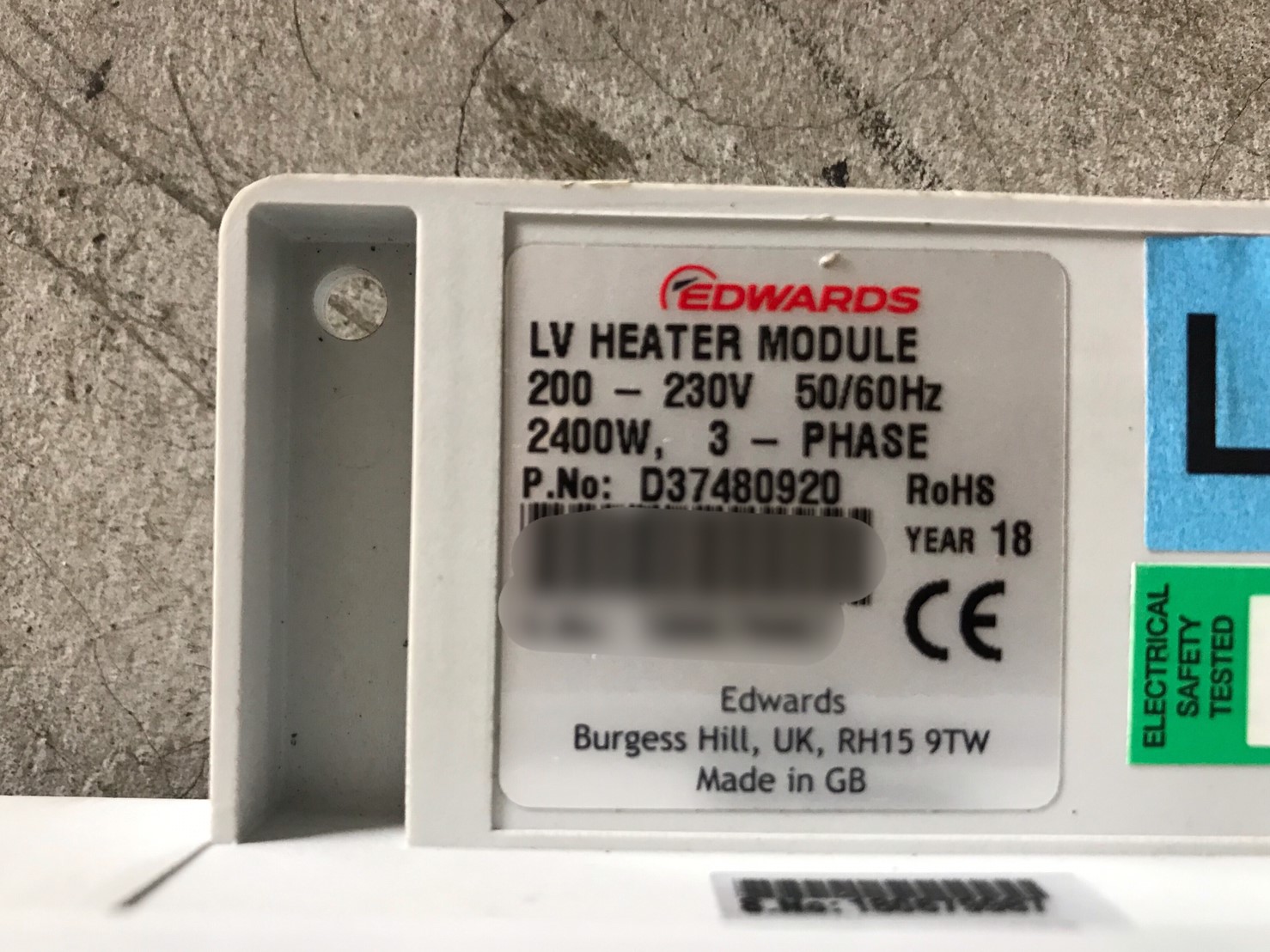 EDWARDS LV HEATER MODULE D37480920圖片