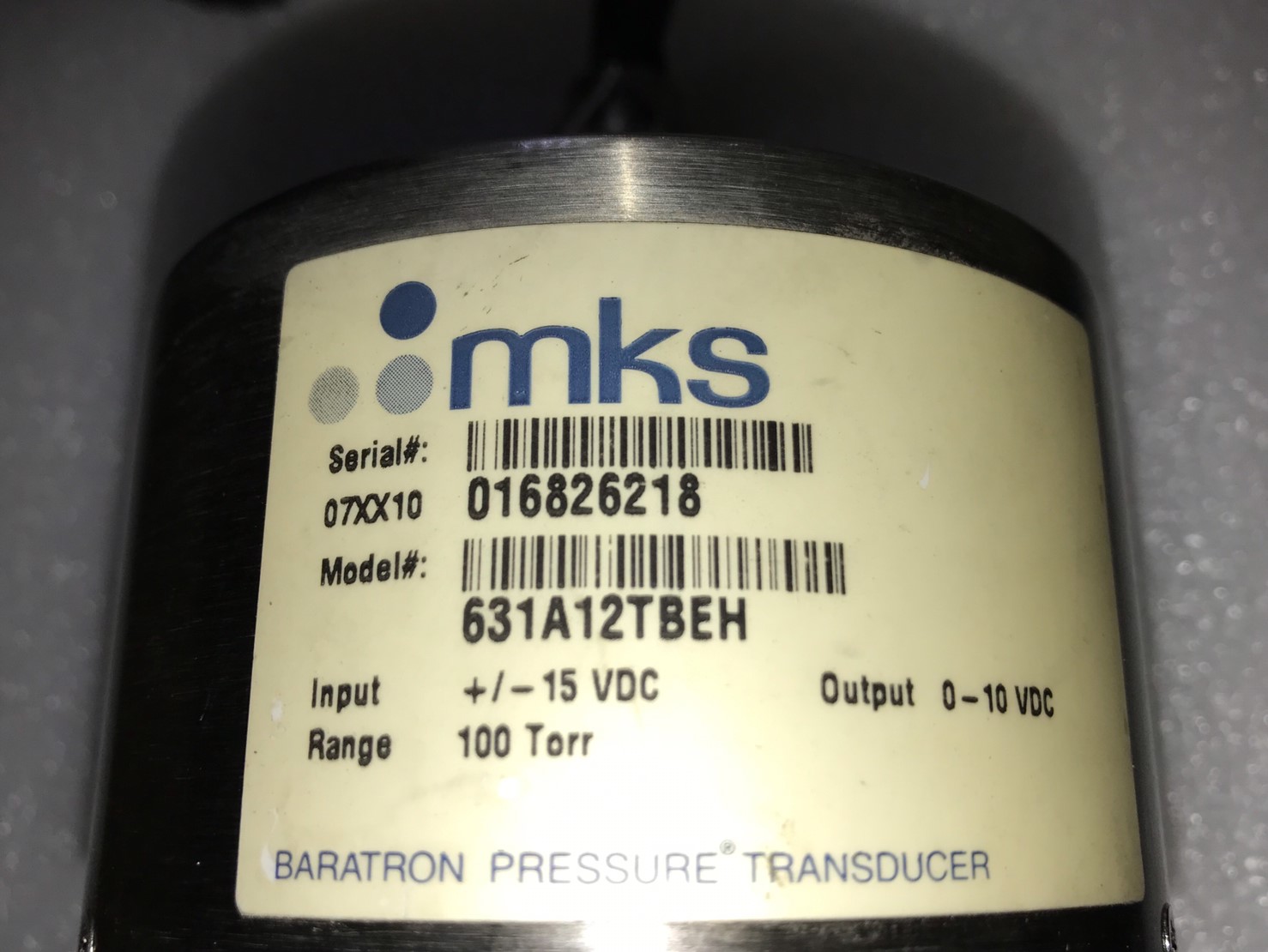 MKS Baratron Capacitance Manometer 631A12TBEH 100Torr圖片