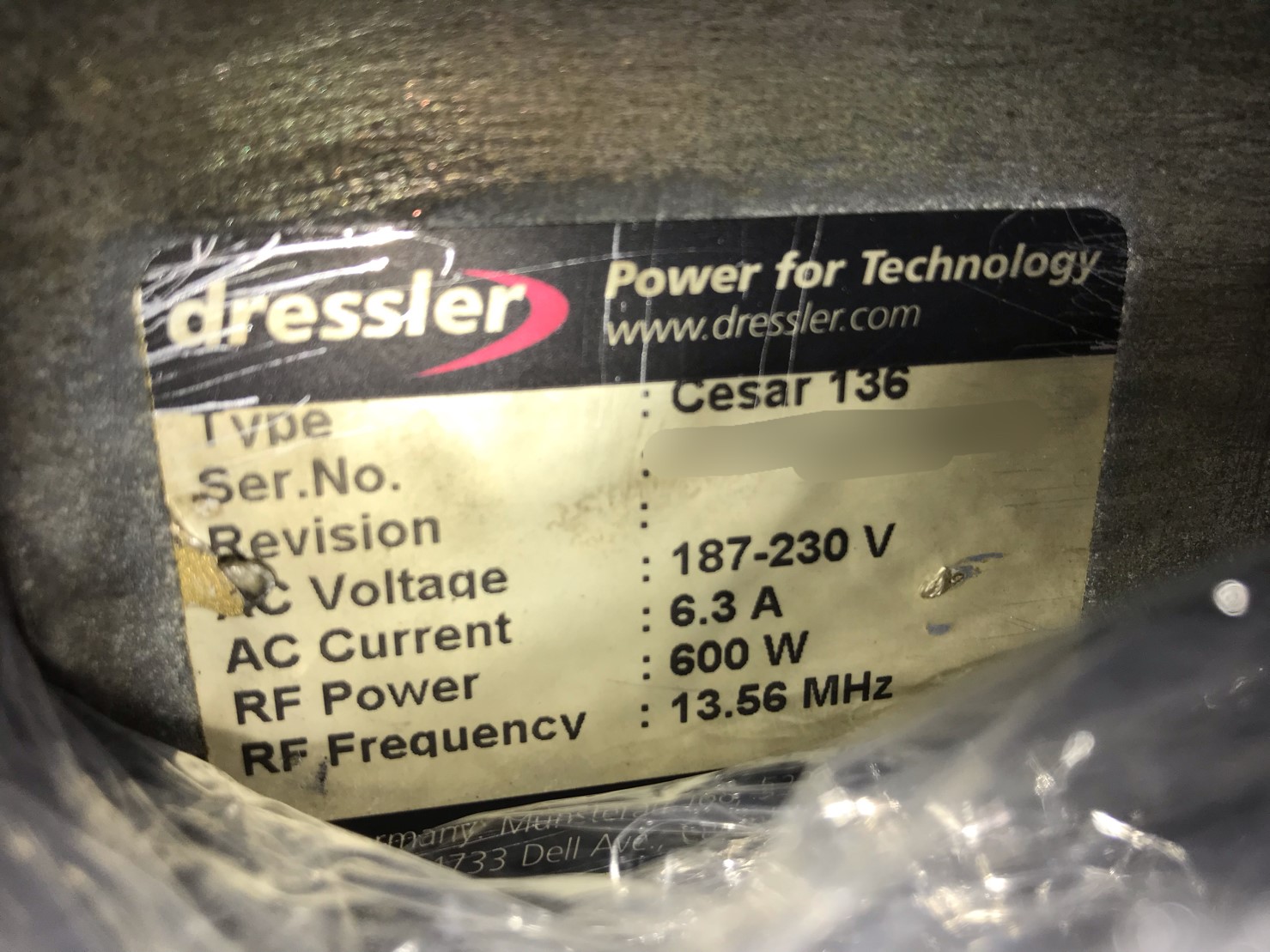 Advanced Energy AE Cesar 136 RF 13.56 MHz Power Generator圖片