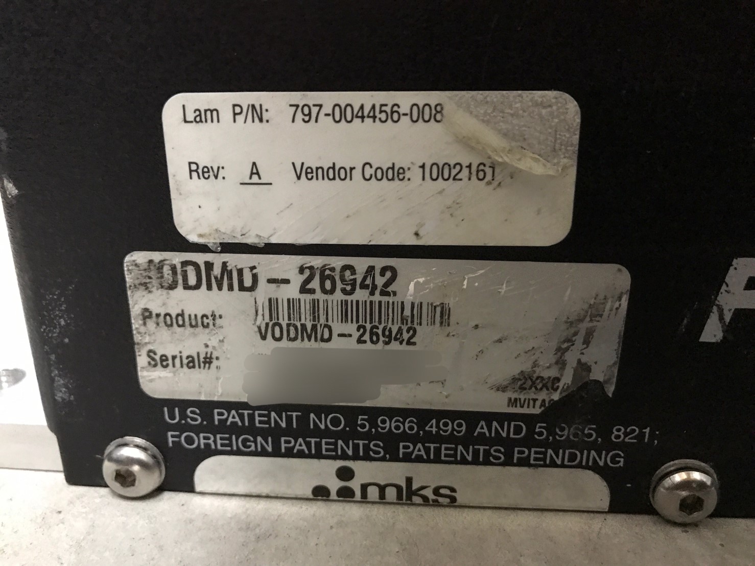 MKS VODM Vapor on Demand Module VODMB 26942 LAM# 797 004456 008圖片