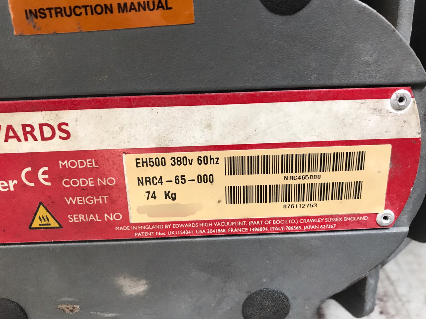 Edwards EH500 Mechanical Booster Pump圖片