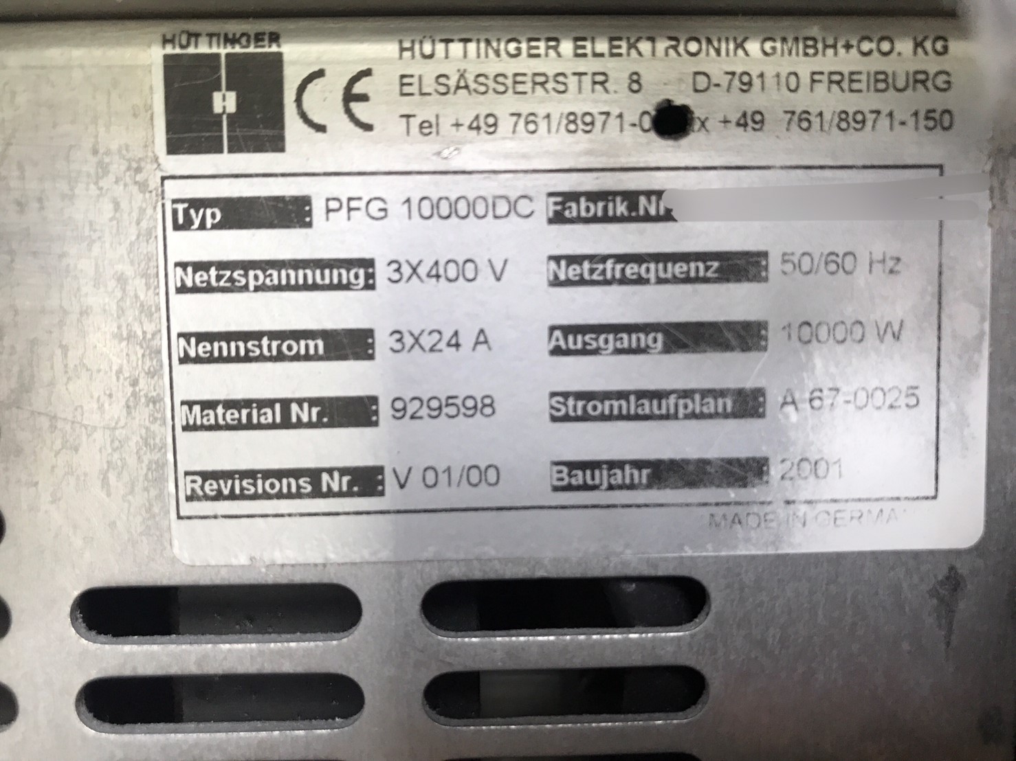 Huttinger PFG 10000 DC Generator圖片