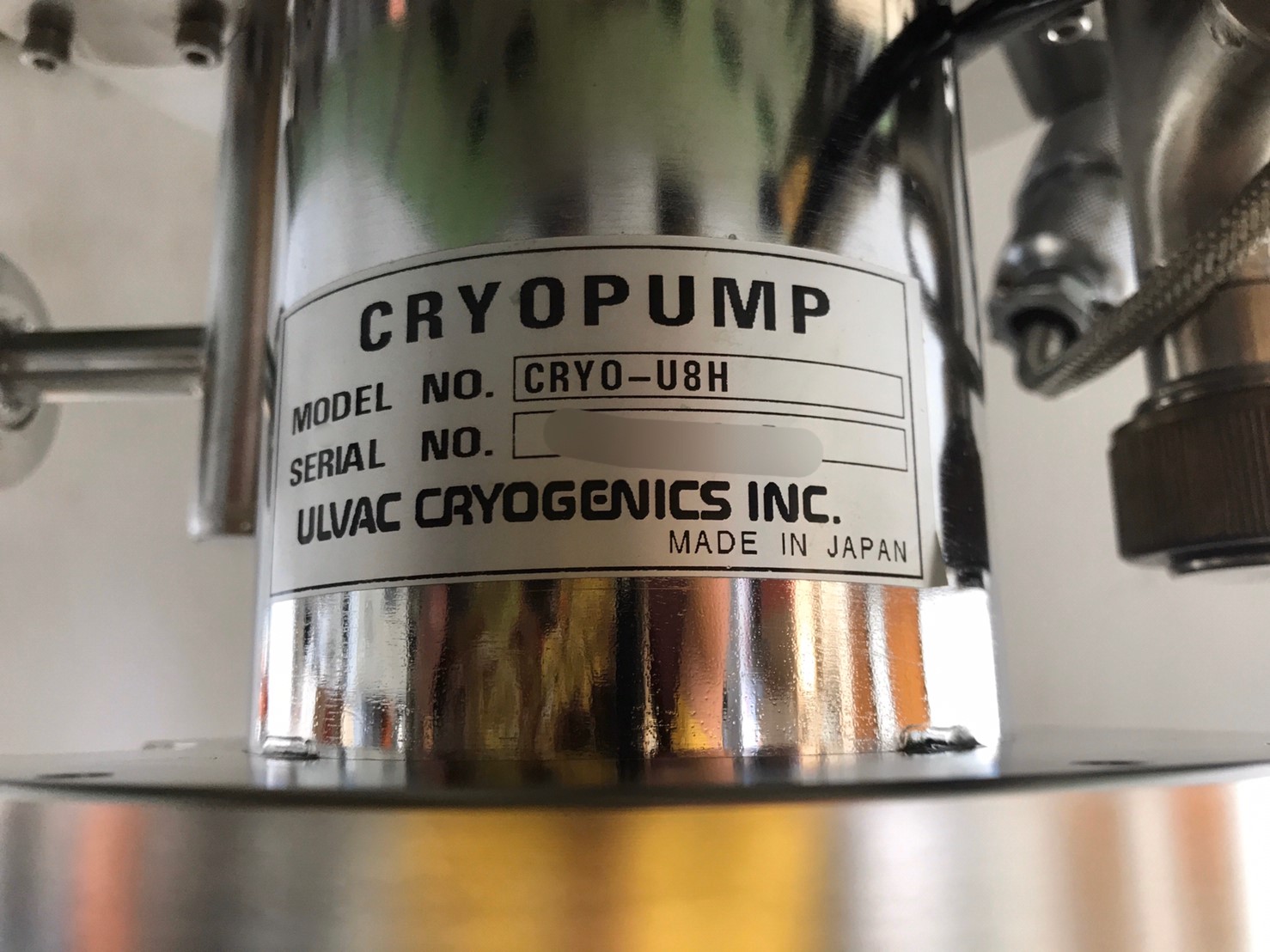 ULVAC 再生用 RBH-8 cryo pump圖片