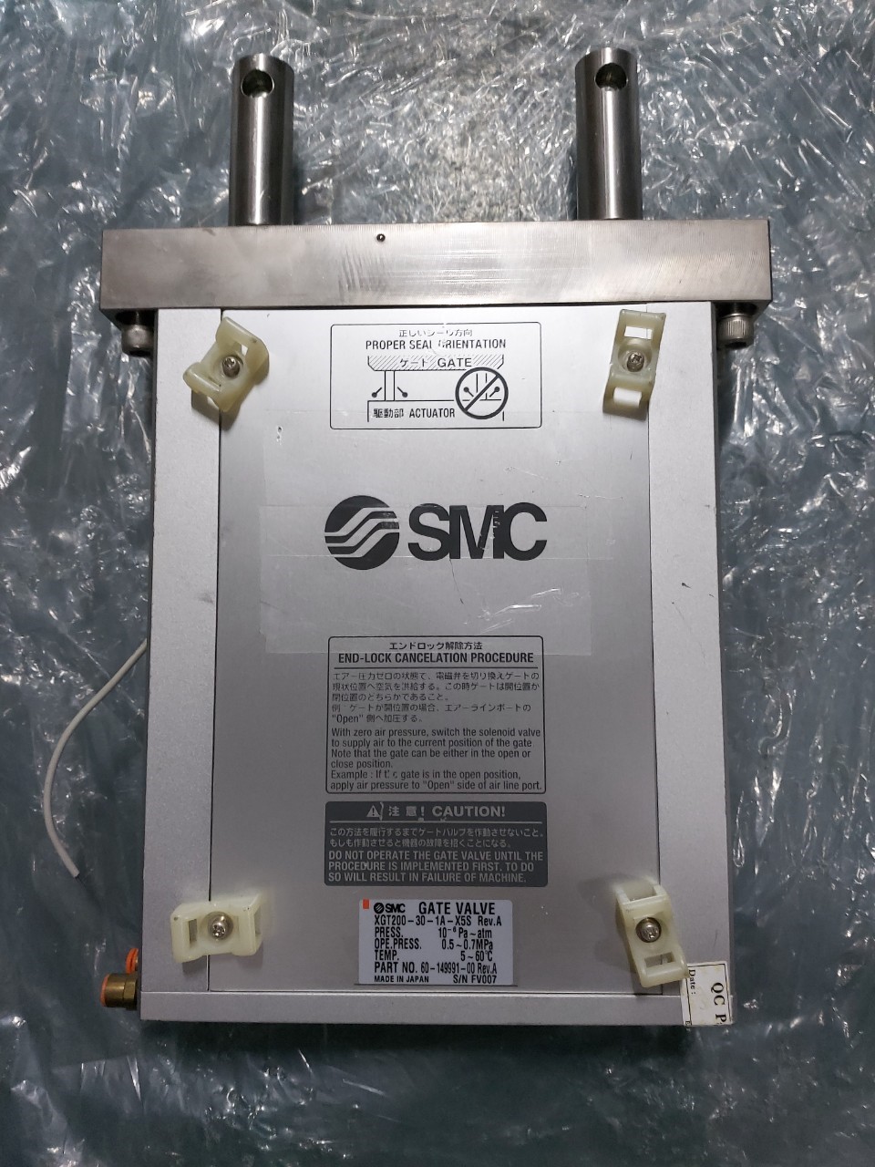 SMC XGT200-30-1A-X5S Rev.A Gate Valve圖片