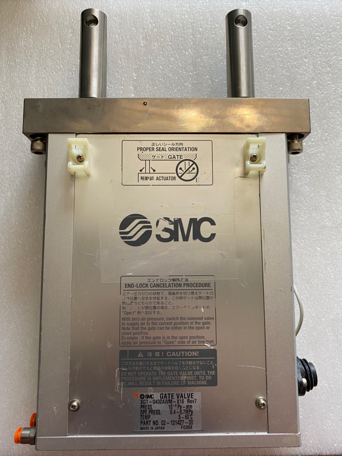 SMC XGT-0402AWM-X16 Rev7 Slit Valve圖片