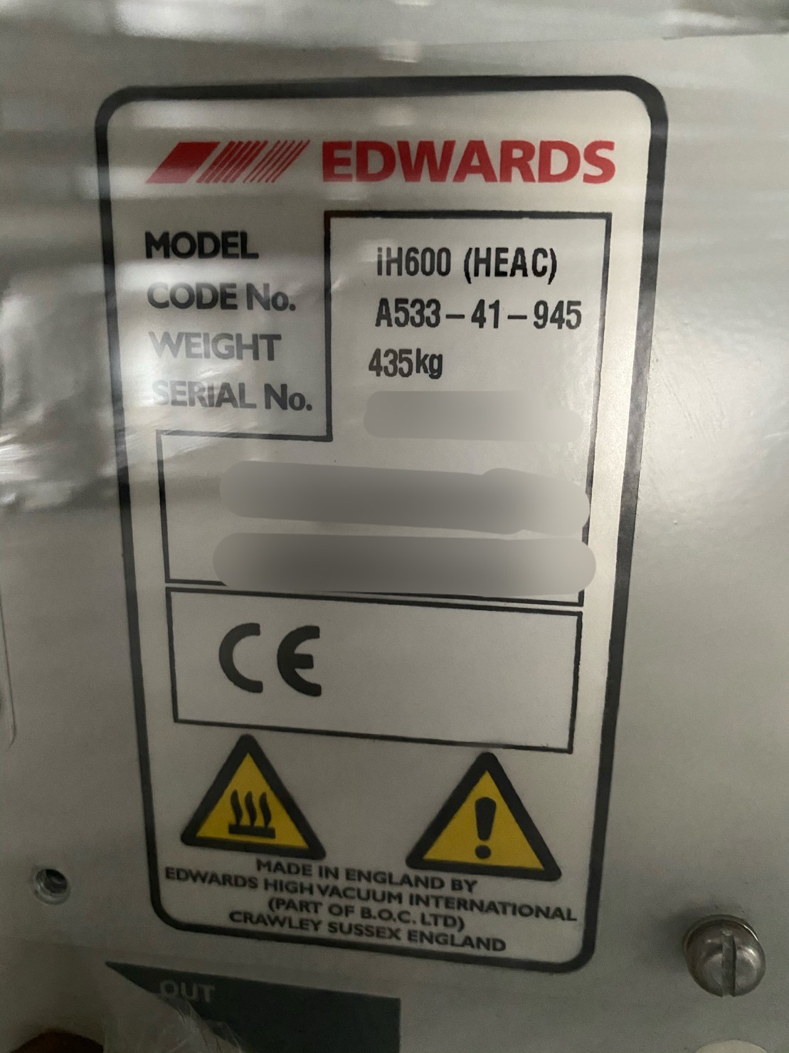 EDWARDS iH600 Dry Pump圖片