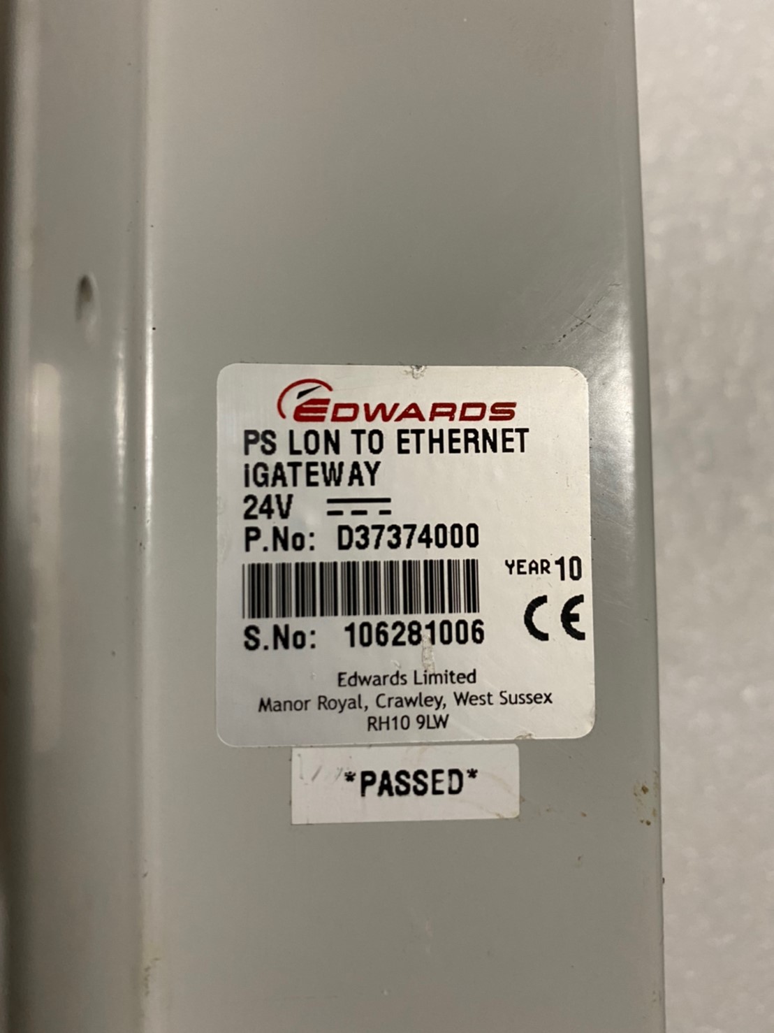 EDWARDS PS LON TO ETHERNET IGATEWAY D37374000圖片