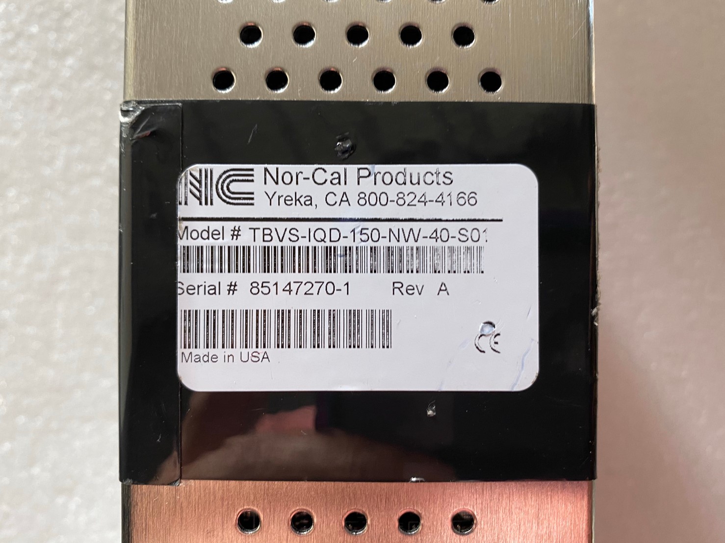 Nor-Cal Intellisys Throttling Valve TBVS-IQD-150-NW-40-S01圖片
