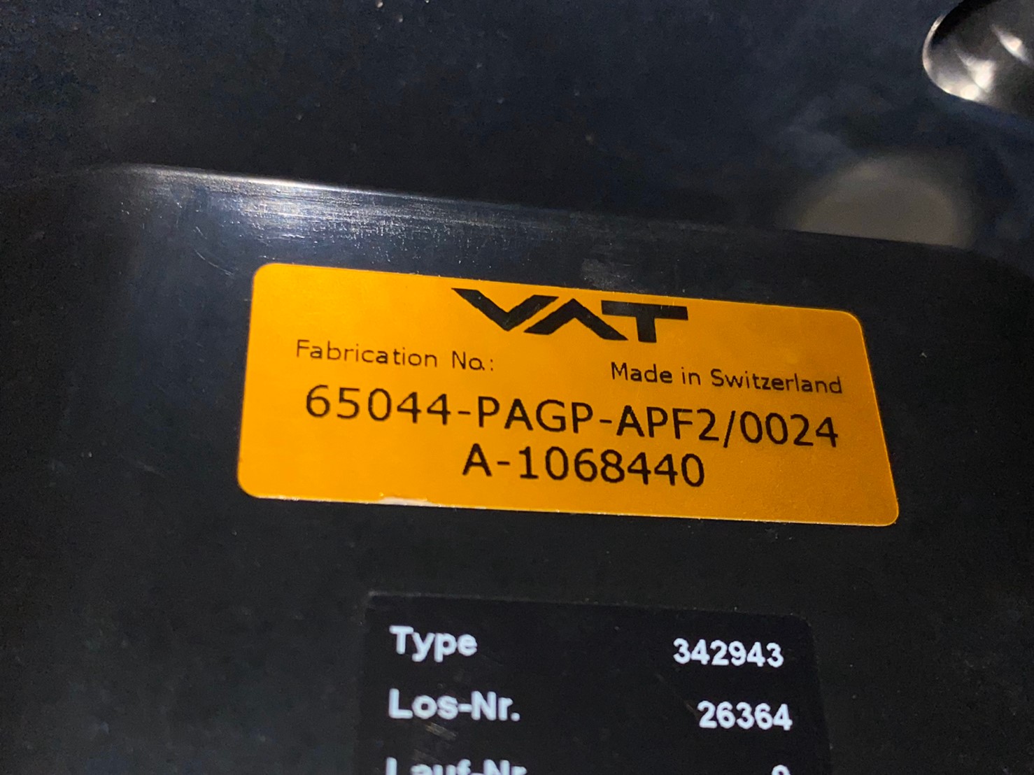 VAT 65044-PAGP-APF2 Pendulum Valve圖片