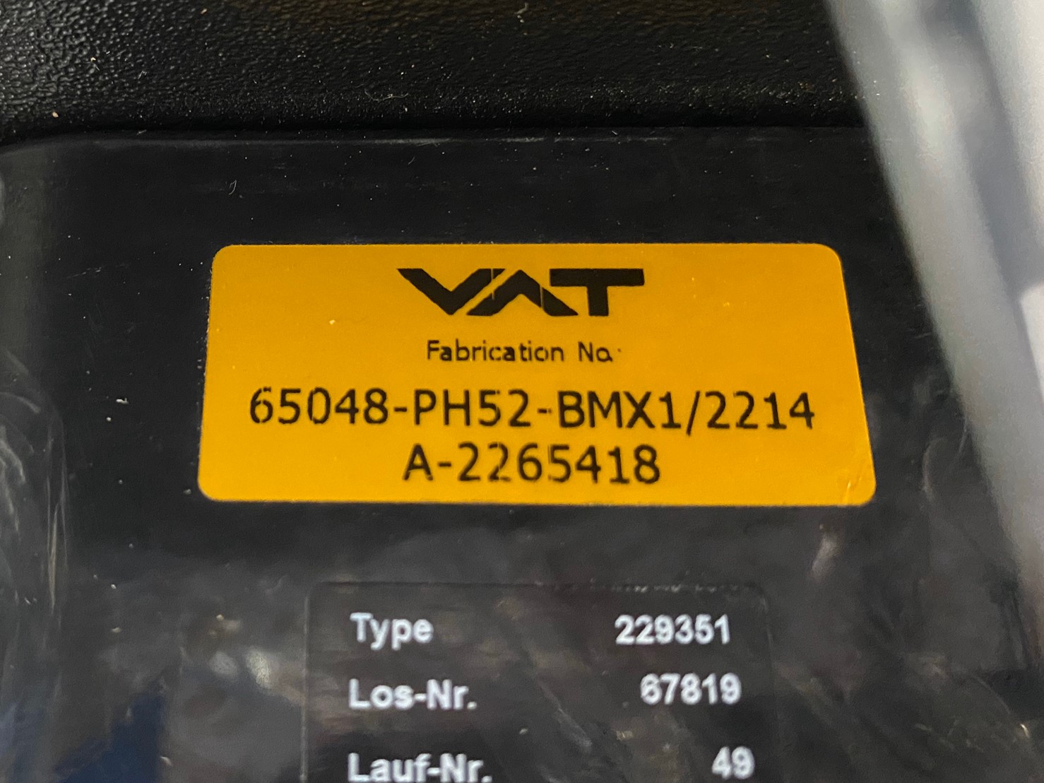 VAT 65048-PH52-BMX1 Pendulum Valve圖片