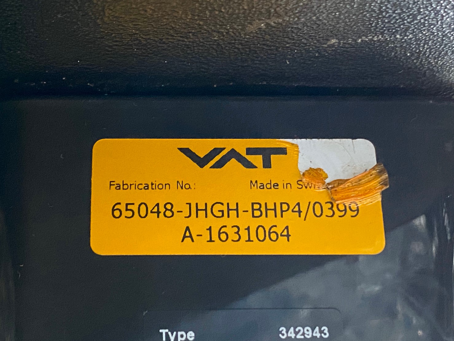 VAT 65048-JHGH-BHP4 Pendulum Valve圖片