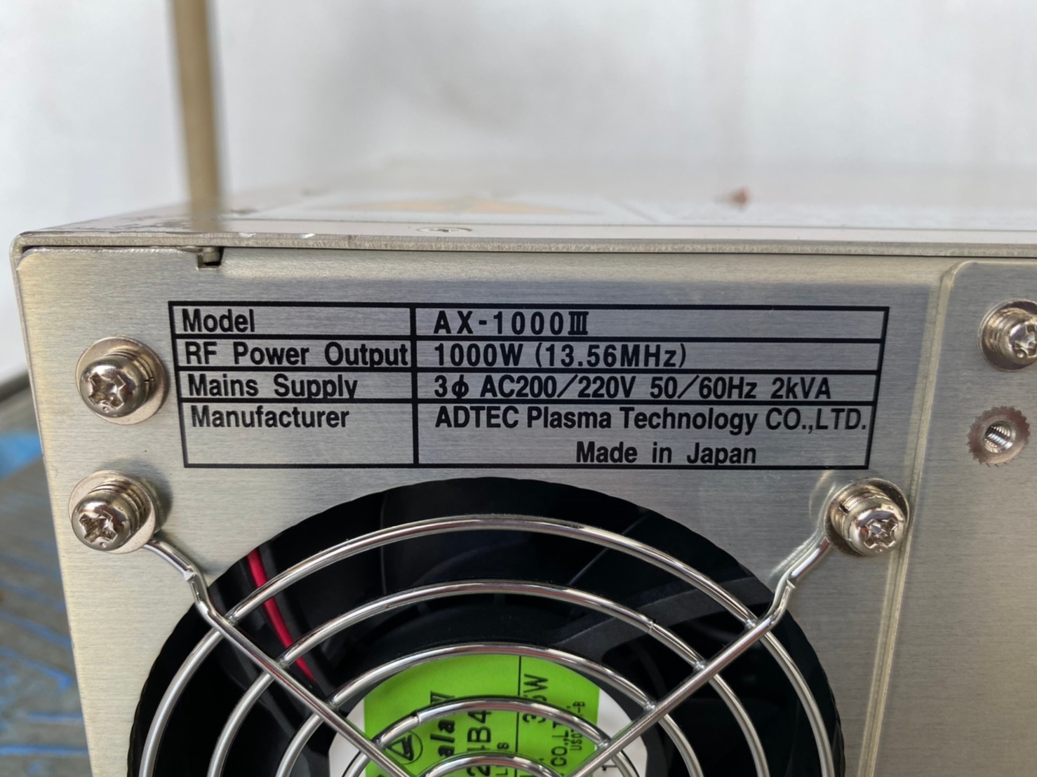 AD-TEC AX-1000Ⅲ 13.56MHz 1000W RF PLASMA GENERATOR圖片