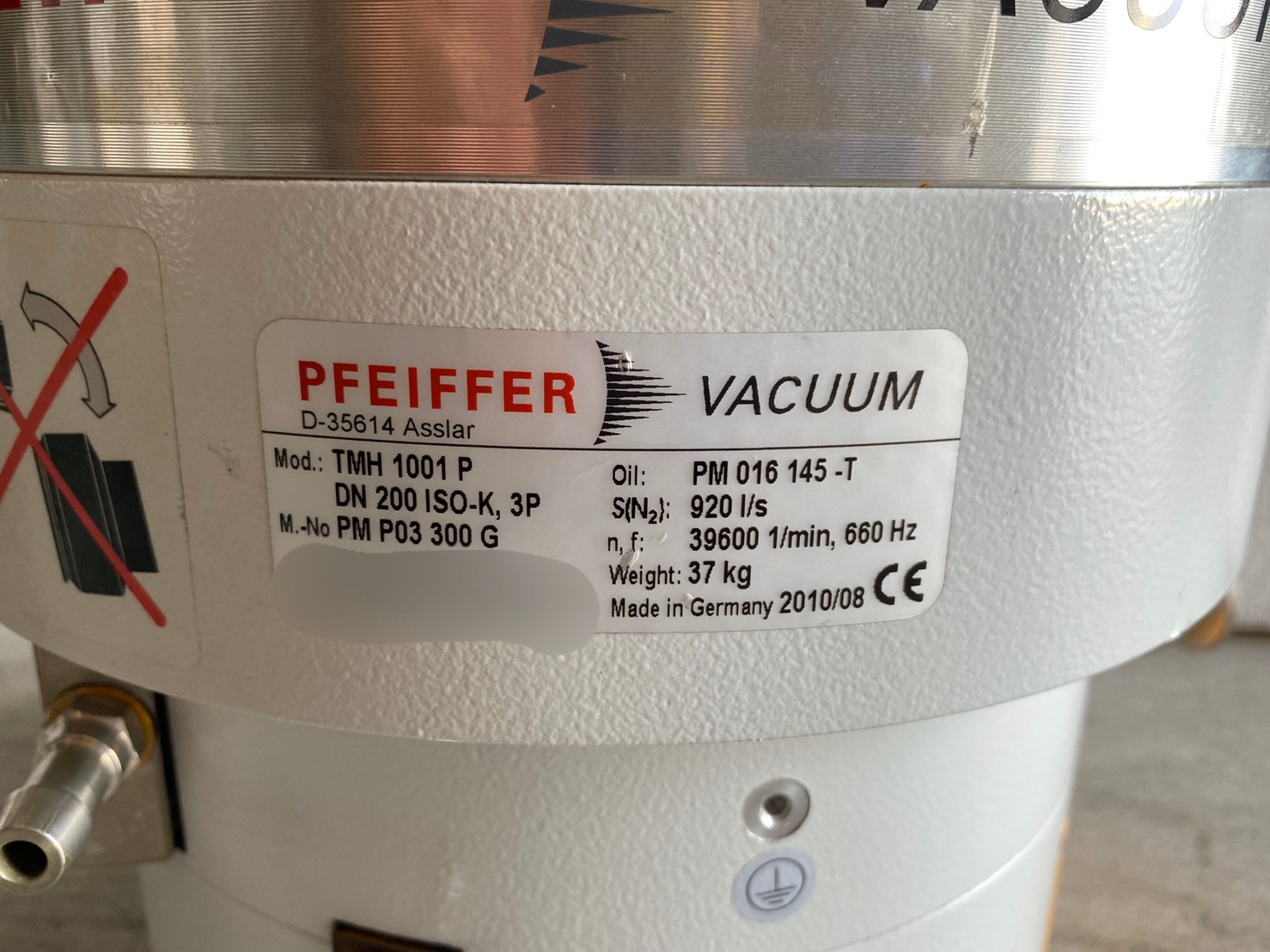 PFEIFFER VACUUM TMH 1001 P DN 200 ISO-K，3P TURBO PUMP圖片