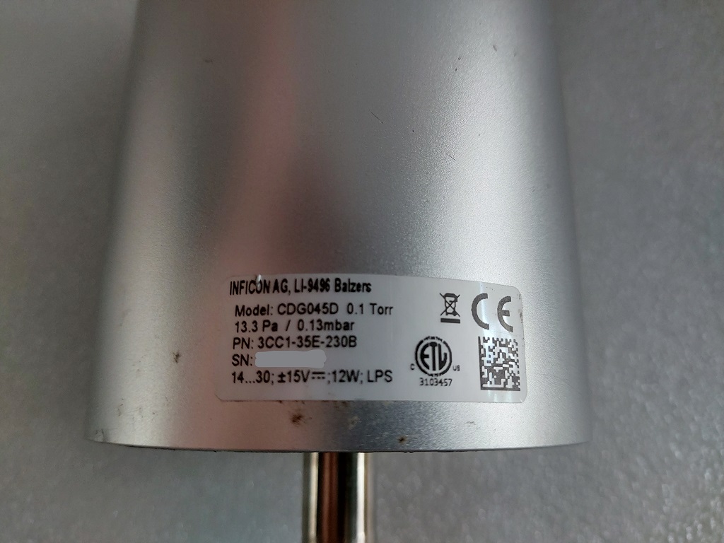 INFICON AG LI-9496 Balzers CDG045D 0.1Torr 3CC1-35E-230B Vacuum Gauge圖片