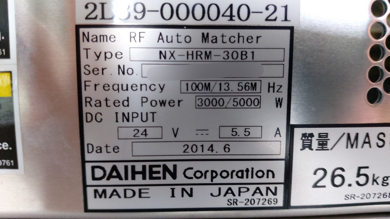 DAIHEN RF Auto Matcher NX-HRM-30B1圖片