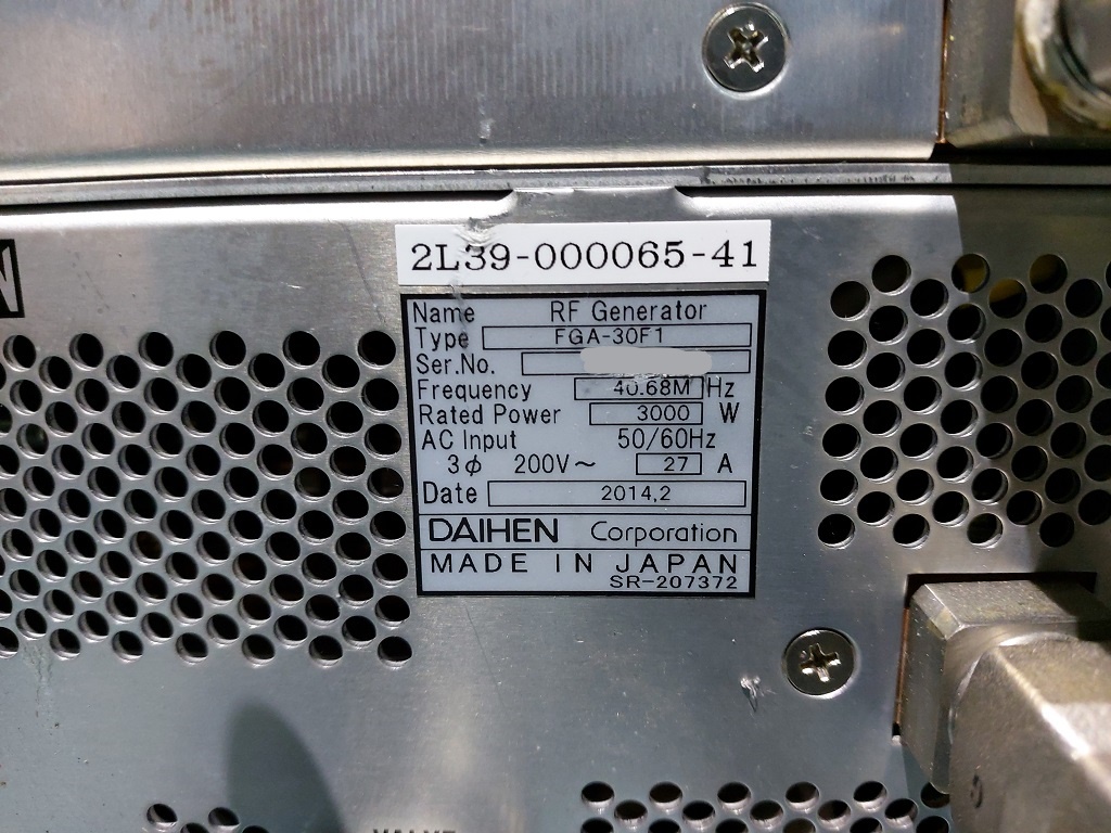 DAIHEN FGA-30F1 RF Generator 3000W 40.68MHz圖片