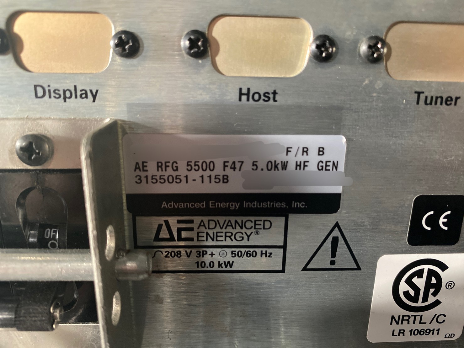 AE Advanced Energy RFG 5500 RF Generator圖片