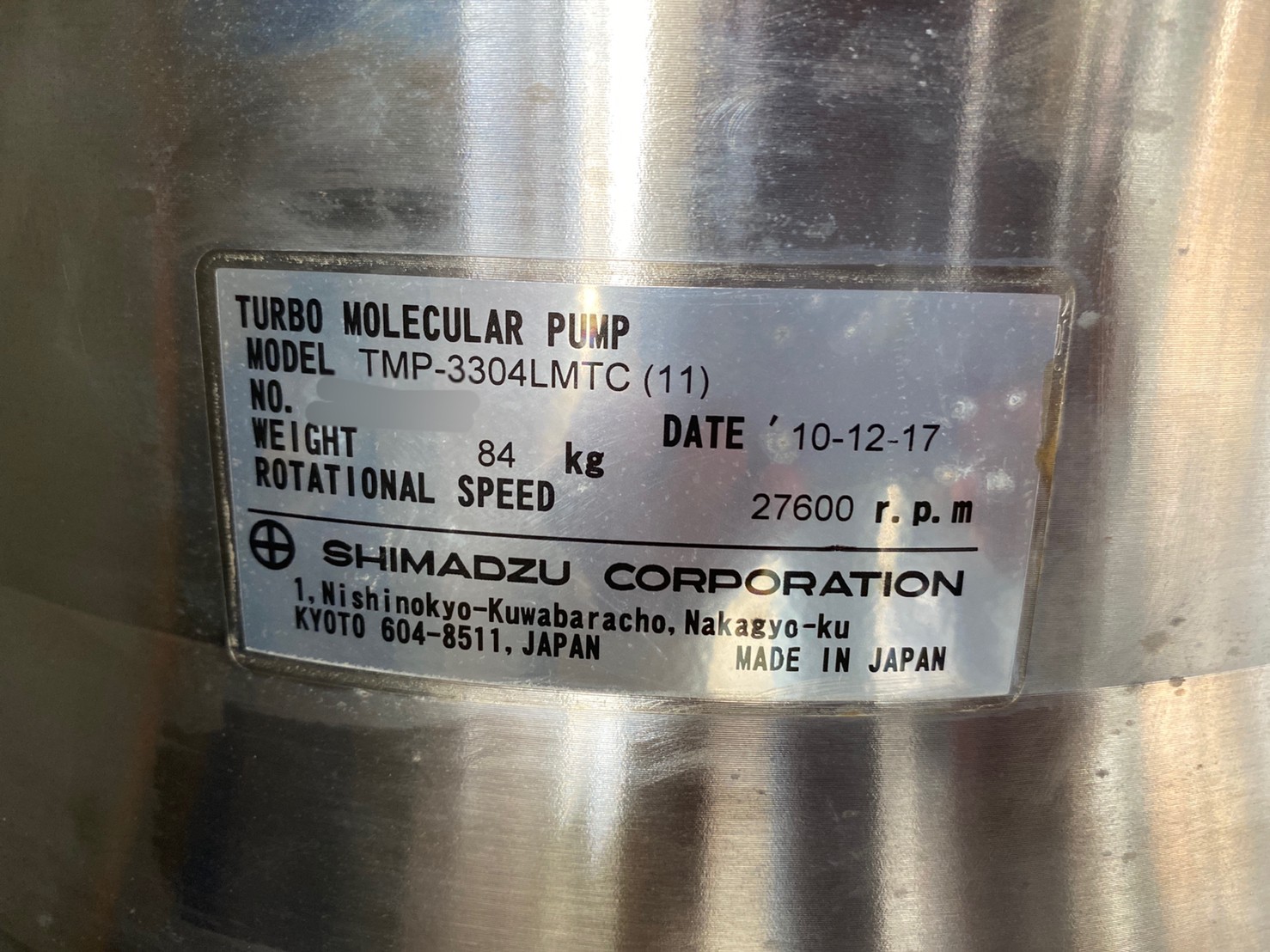SHIMADZU TMP-3304LMTC Turbo Pump圖片