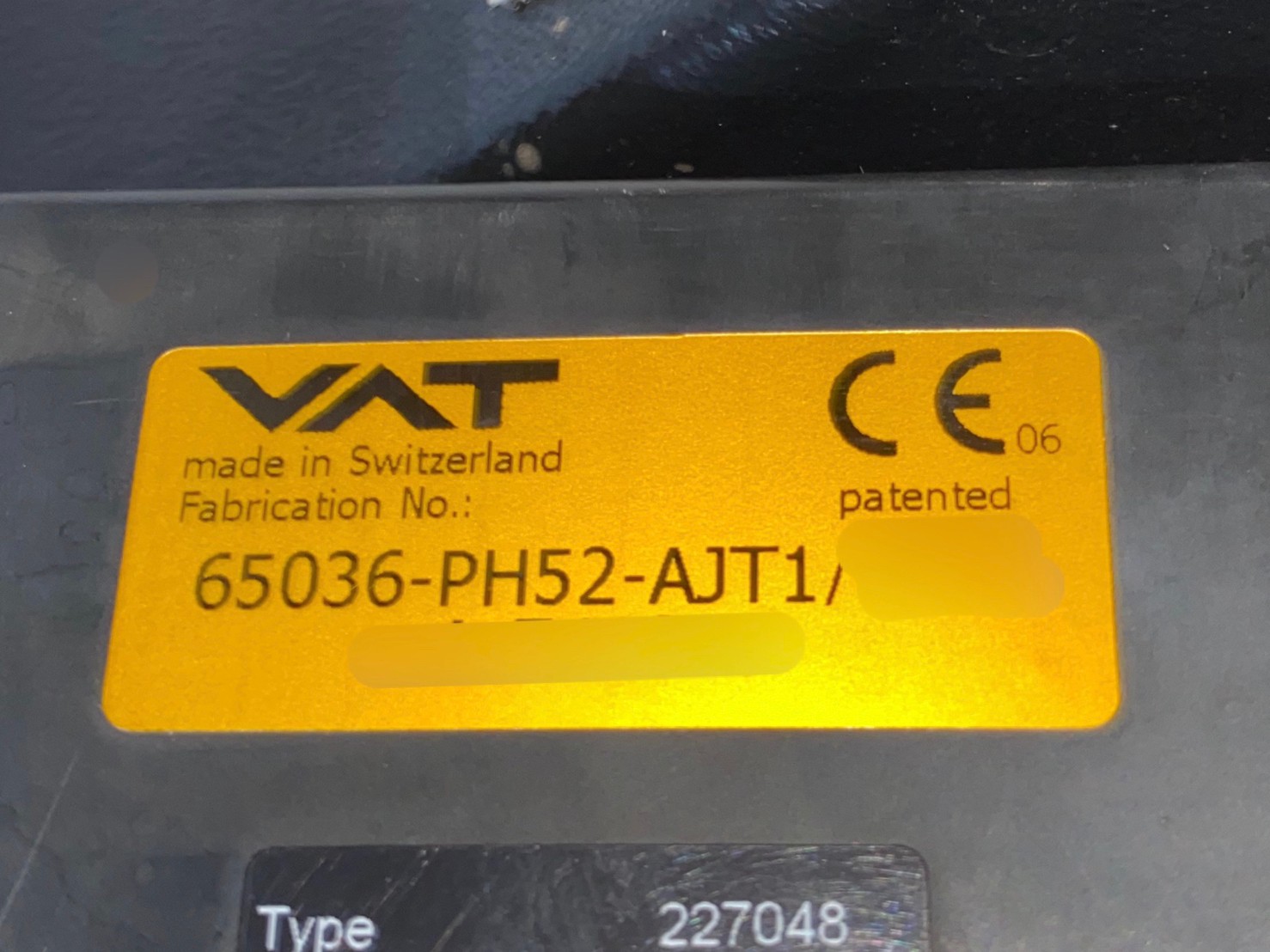 VAT 65036-PH52-AJT1 Pendulum Valve圖片