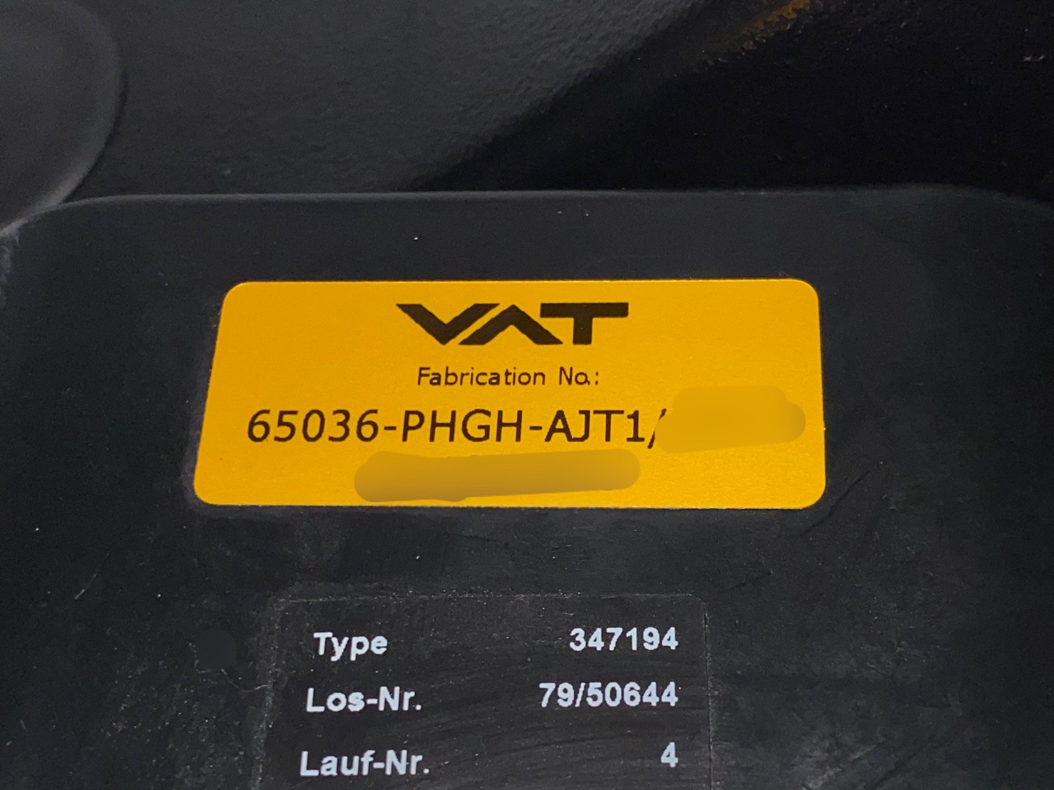VAT 65036-PHGH-AJT1 Pendulum Valve圖片