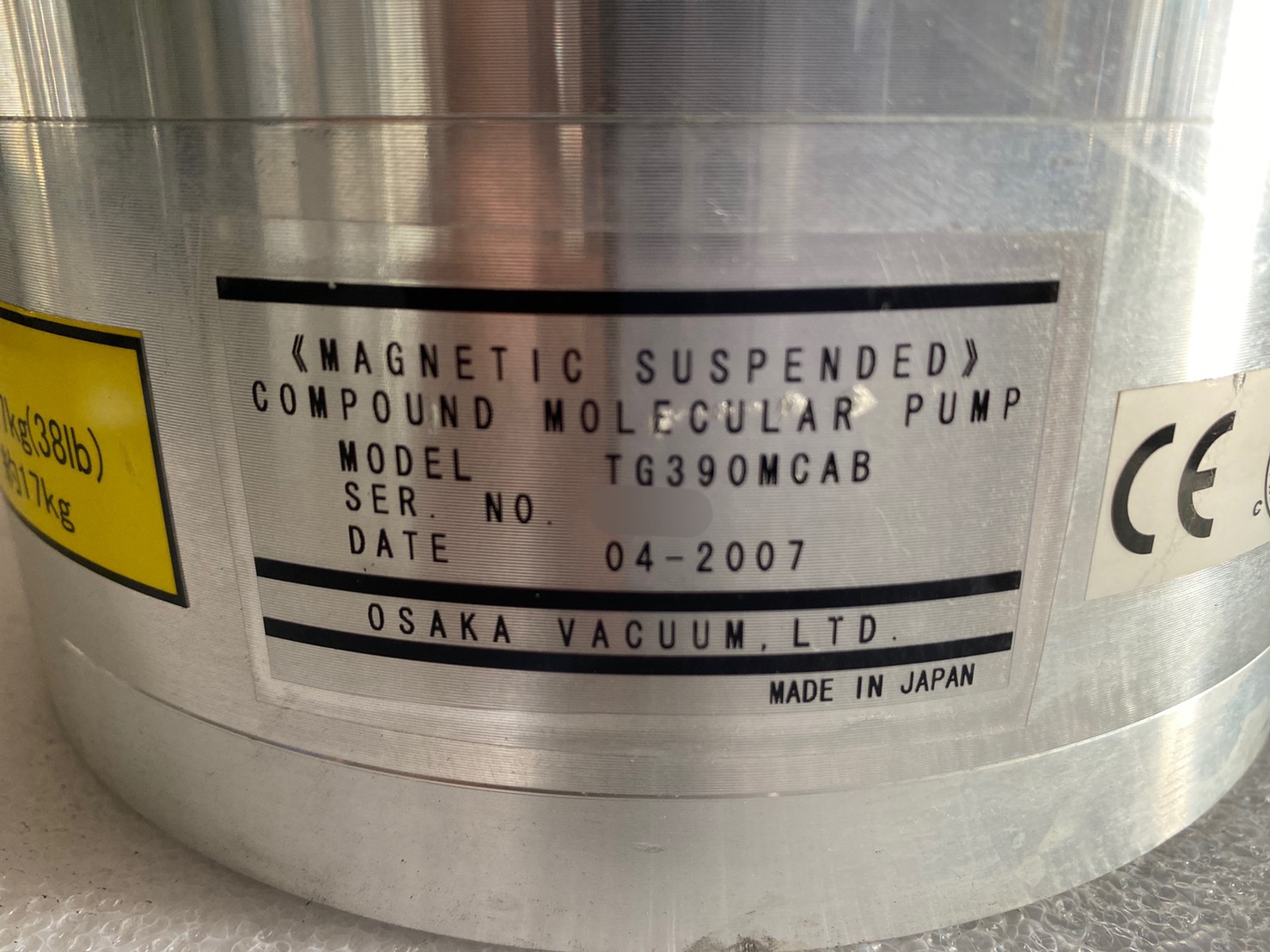 OSAKA TG390MCAB TURBO PUMP圖片