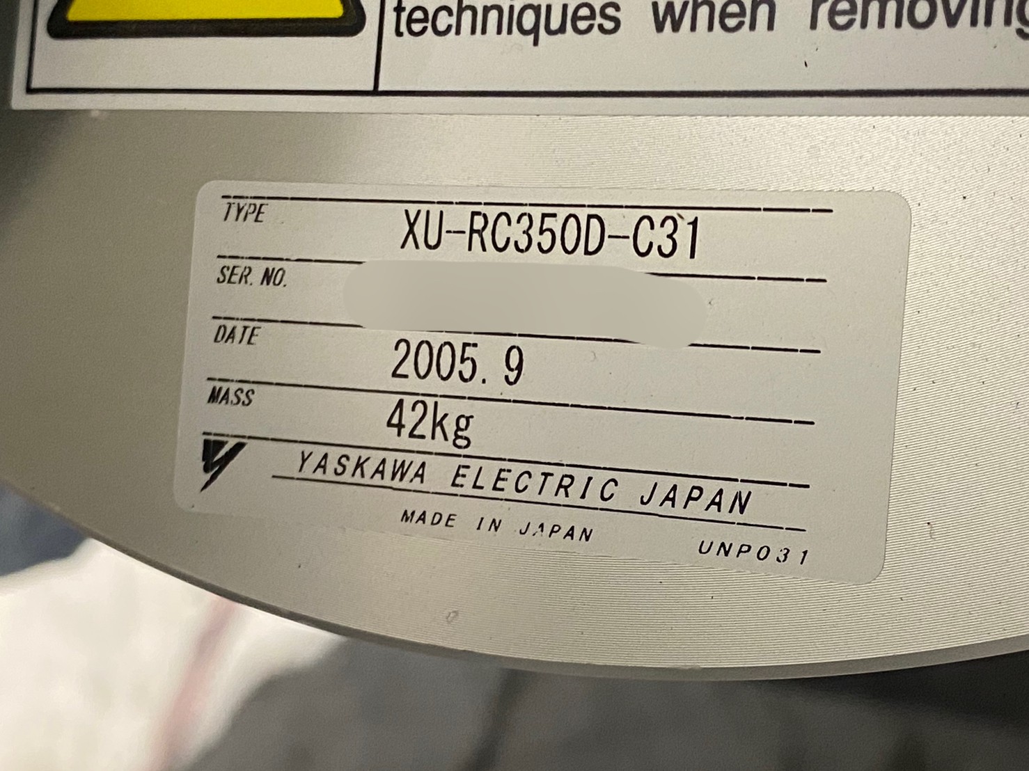 YASKAWA XU-RC350D-C31 ROBOT圖片