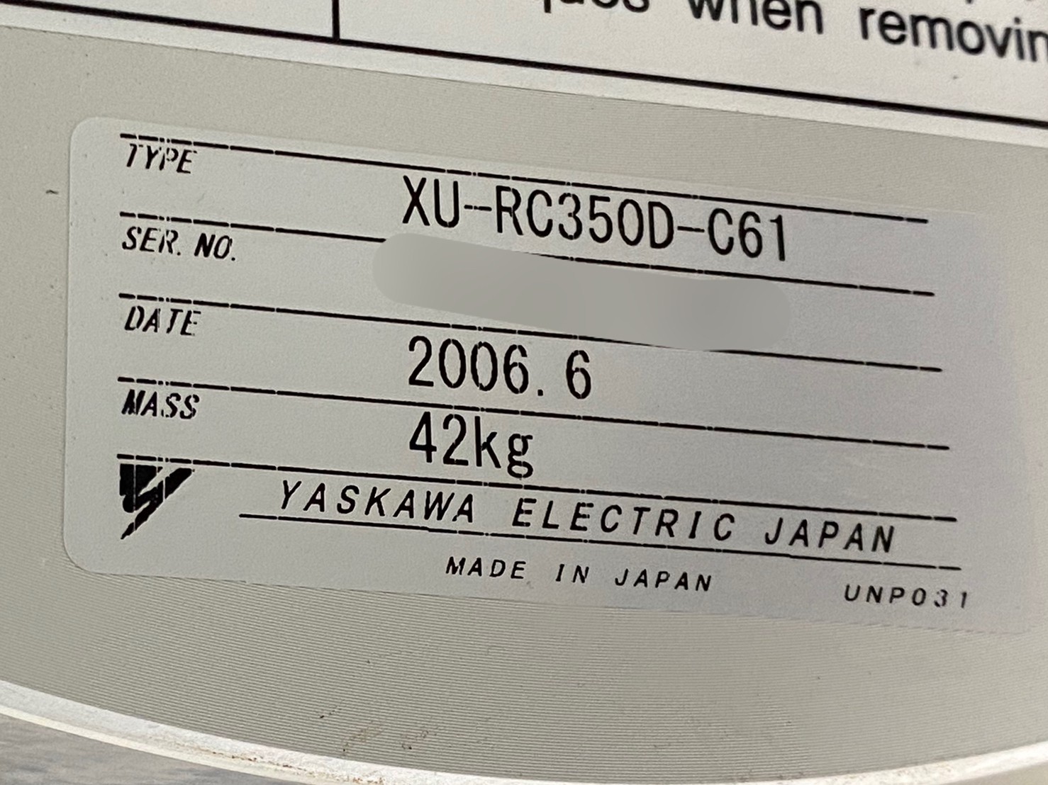 YASKAWA XU-RC350D-C61 ROBOT圖片